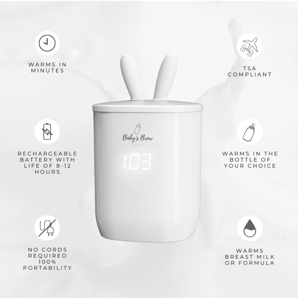 White Portable Bottle Warmer